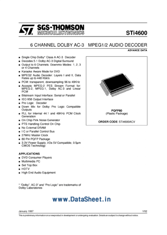  Datasheet Preview Page 1