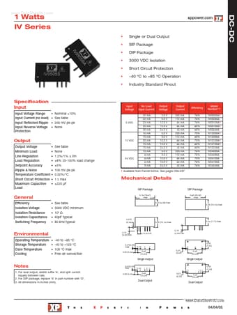  Datasheet Preview Page 1