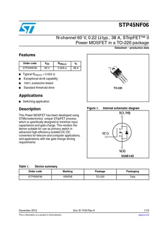  Datasheet Preview Page 1