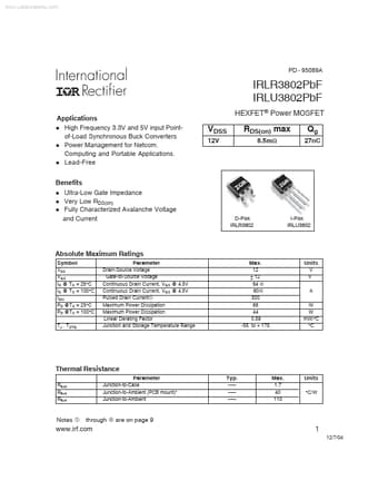  Datasheet Preview Page 1