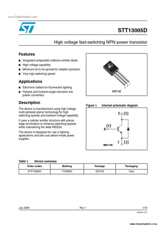  Datasheet Preview Page 1