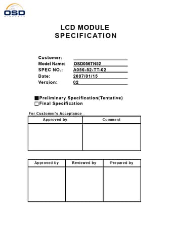  Datasheet Preview Page 1