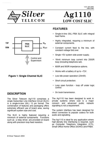  Datasheet Preview Page 1