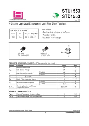 Datasheet Preview Page 1