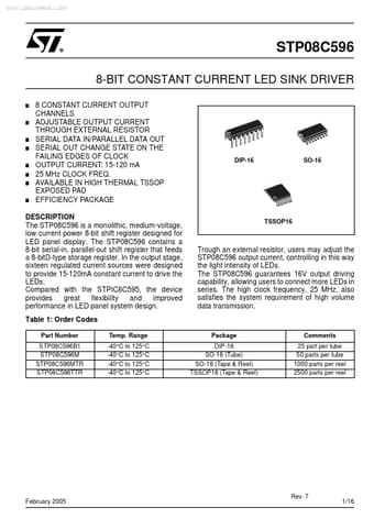  Datasheet Preview Page 1