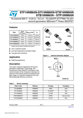  Datasheet Preview Page 1
