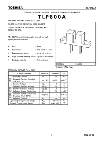  Datasheet Preview Page 1