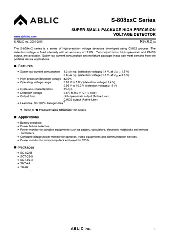  Datasheet Preview Page 1