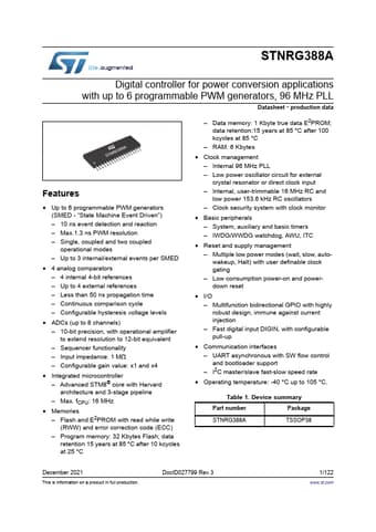  Datasheet Preview Page 1