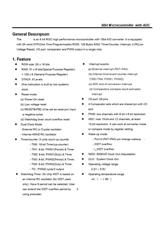 Datasheet Preview Page 1