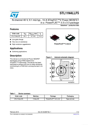  Datasheet Preview Page 1