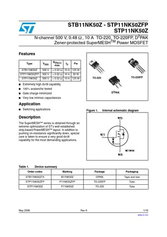  Datasheet Preview Page 1