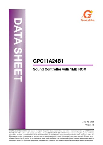  Datasheet Preview Page 1