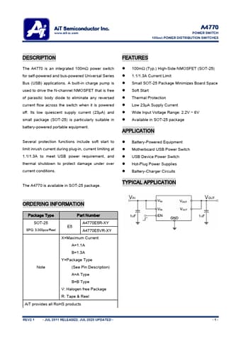  Datasheet Preview Page 1