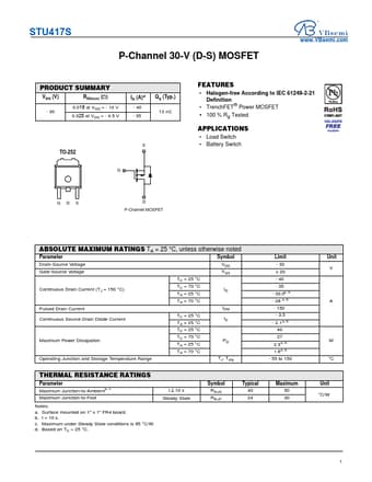 Datasheet Preview Page 1