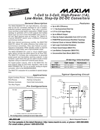  Datasheet Preview Page 1
