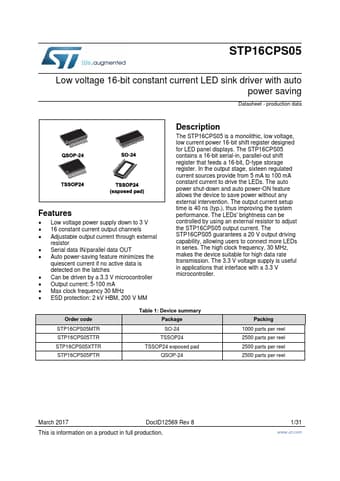  Datasheet Preview Page 1