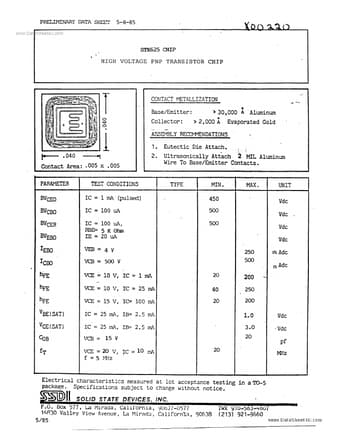  Datasheet Preview Page 1