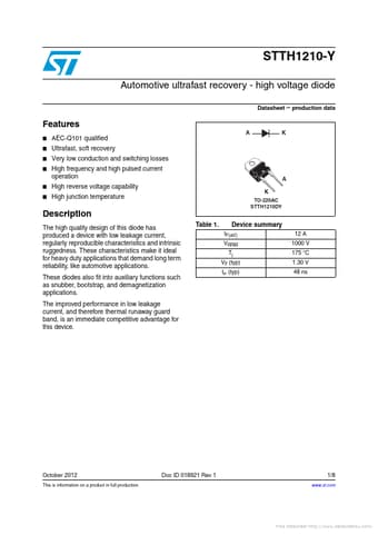  Datasheet Preview Page 1
