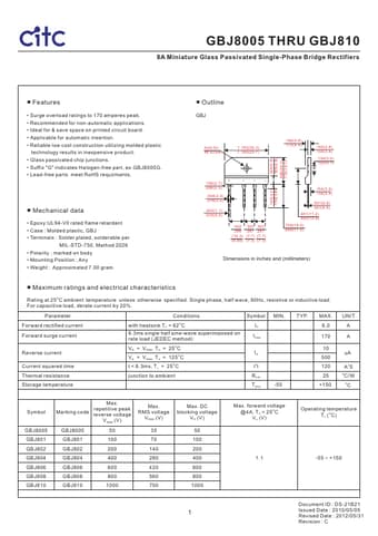  Datasheet Preview Page 1