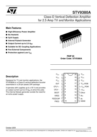  Datasheet Preview Page 1