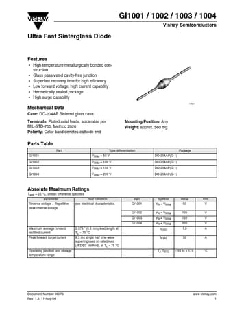  Datasheet Preview Page 1
