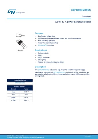  Datasheet Preview Page 1
