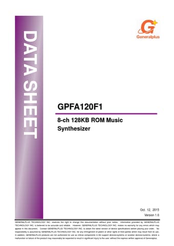  Datasheet Preview Page 1