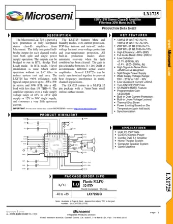 Datasheet Preview Page 1