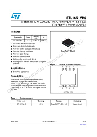  Datasheet Preview Page 1