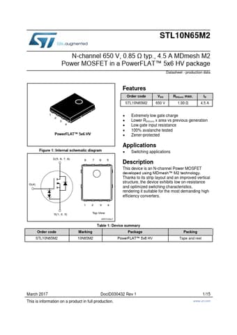  Datasheet Preview Page 1