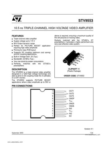  Datasheet Preview Page 1