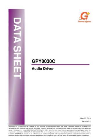  Datasheet Preview Page 1