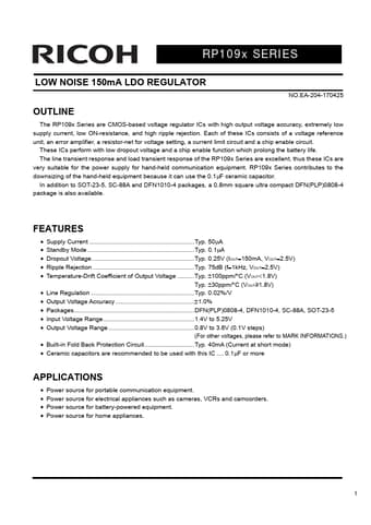  Datasheet Preview Page 1