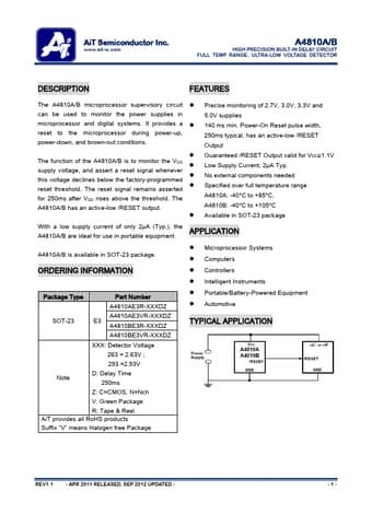  Datasheet Preview Page 1