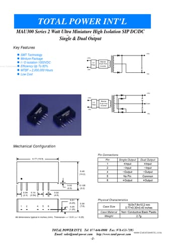  Datasheet Preview Page 1