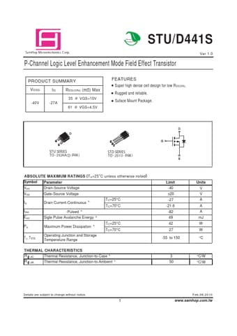  Datasheet Preview Page 1