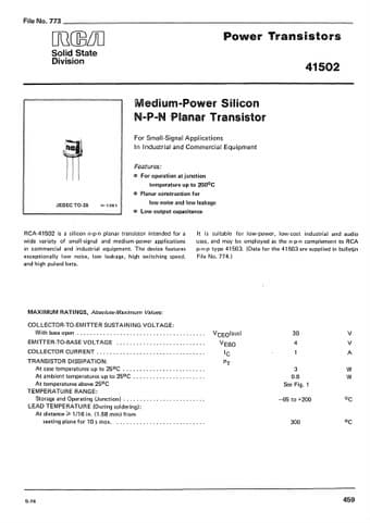  Datasheet Preview Page 1