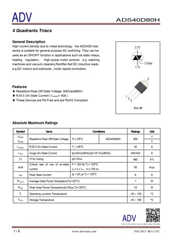  Datasheet Preview Page 1