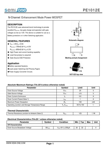  Datasheet Preview Page 1