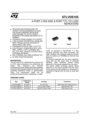  Datasheet Preview Page 1