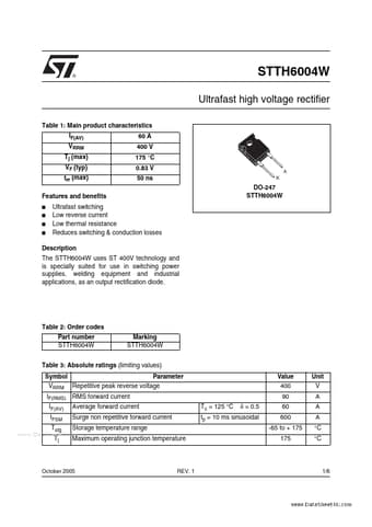  Datasheet Preview Page 1
