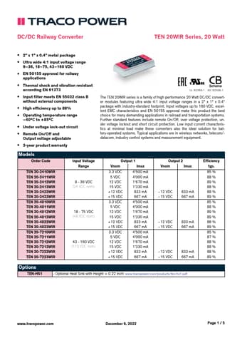  Datasheet Preview Page 1