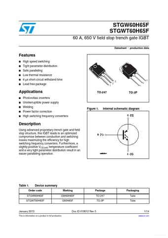  Datasheet Preview Page 1