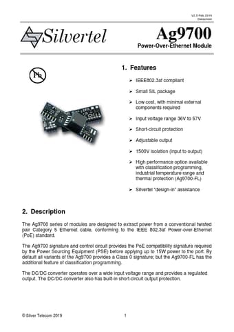  Datasheet Preview Page 1