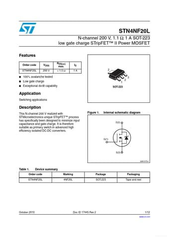  Datasheet Preview Page 1