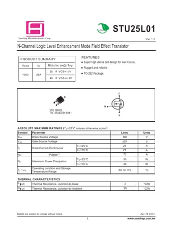  Datasheet Preview Page 1