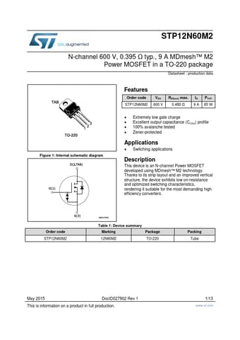  Datasheet Preview Page 1