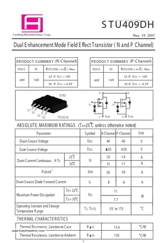  Datasheet Preview Page 1