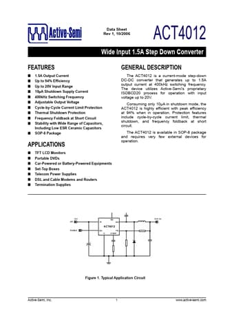  Datasheet Preview Page 1